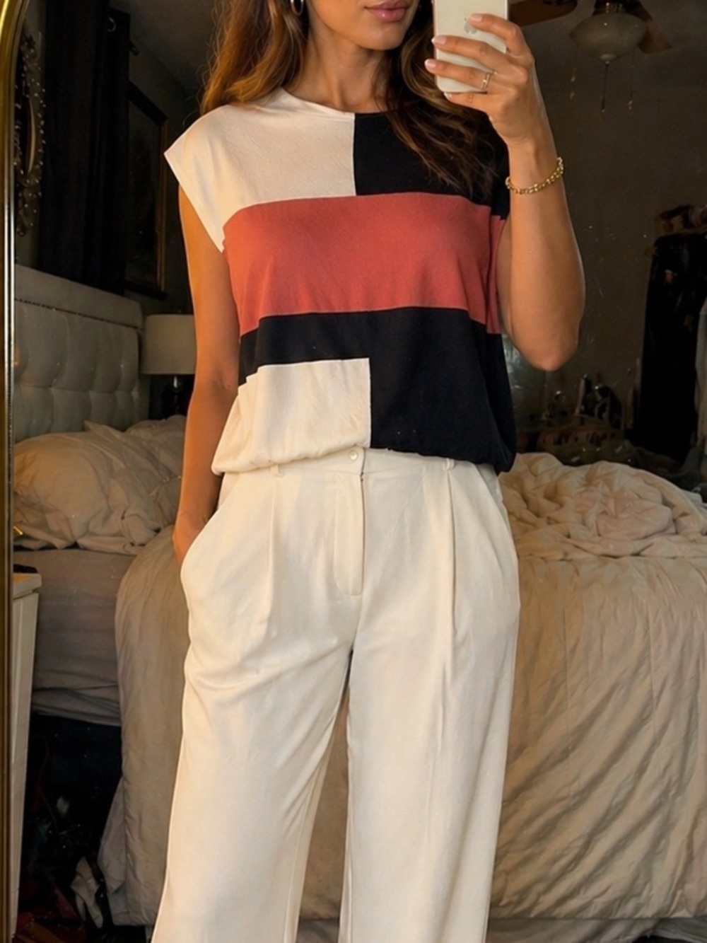 Cowl neck elegant sweater top size xl